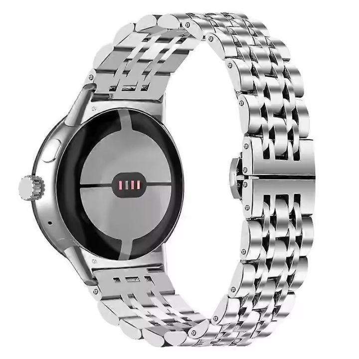 Tipo A para Google pixel 3 41mm/reloj 2/pixel lujo 7 Cuentas Acero inoxidable reloj inteligente - 1