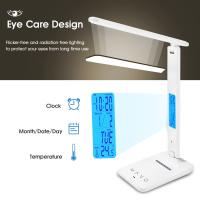 Lámpara De Escritorio LAOPAO 10W QI Carga Inalámbrica Con Calendario Alarma De Temperatura Y Luz De Escritorio Protección Ocular Para Negocios Y Estudio - details 12