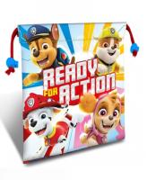 Paw Patrol - Bolsa almuerzo saco de cuerdas 22x22 cm para niños y niñas, ideal para colegio, parque o excursiones, resistente y fácil de limpiar - details 1