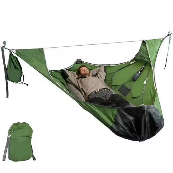 2021 Hamaca para acampar al Aire Libre con mosquitera, Cama Colgante para dormir, columpio portátis de alta resistencia para dormir Kb [Kk] - 1