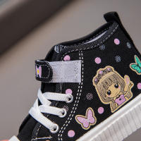 Zapatos De Lona Para Niños Y Niñas Estilo Cuatro Estaciones Bordado Blanco Dibujos Animados Niños Y Niñas Rosa Suave Antideslizante Casual - details 4