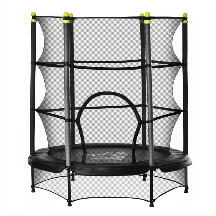HOMCOM Trampolín para Niños de +3 Años Cama Elástica de Salto Infantil con Red de Seguridad y Marco Acero para Interiores y Exteriores Carga 45 kg - 1