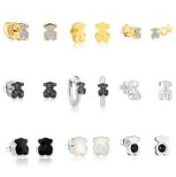 Pendientes de Plata de Primera Ley con Motivo en Ónix Facetado, Elegantes y Sobrios - details 0
