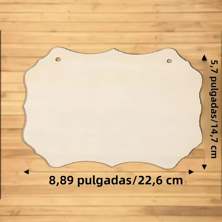 Cartel De Madera Blanca Para Pintar O Escritura DIY Rectangular Pendente De Boda Sin Terminar Estilo Pastoral Material De Madera - 1
