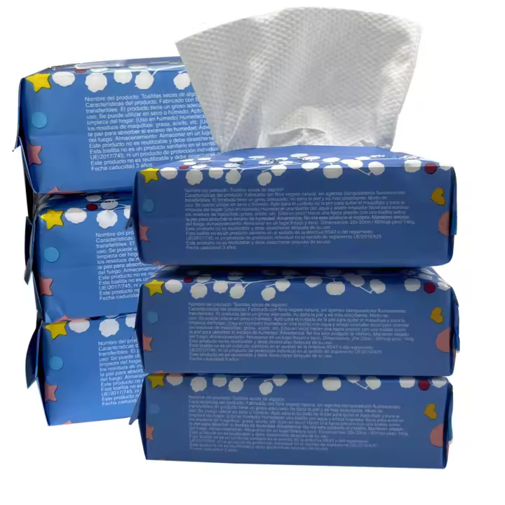 Various Toallas Desechables Secas de 100% Algodón,Toallitas Facial de Belleza Natural y Biodegradable Para Bebés, Viajes Familiares Maquillaje, Ideal Para Todo Tipo De Piel(20 x 20cm, 60 pcs,180pcs,360pcs,720pcs) - 1