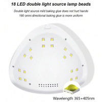 LULAA Lámpara LED De 54W Para Uñas Con USB Luz UV Profesional Para Secado De Gel De Uñas Accesorios De Manicura Para Todas - details 12