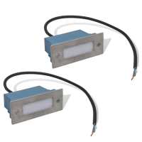 vidaXL Foco empotrable de escalera 2 LED 44x111x56 mm - details 1