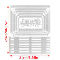 Caja De Regalo 3D Plegable Con Borde De Artesanía Y Marco Herramientas De Corte Metálico Para Scrapbooking Decorativo Y Encaje Manual - details 22