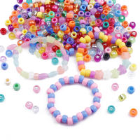 100pcs Abalorios De Acrílico Colores Mixtos Bucket Para DIY Braceletes Y Collares Accesorios De Joyería Componentes De Encanto - details 5
