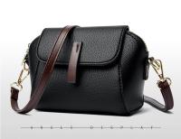 Mini flap messenger bag, fashionable solid color shoulder bag, women's daily commuting PU wallet, coin purse women's casual bag - details 6