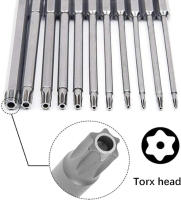 Juego De 11 Piezas De Puntas De Destornillador Magnéticas De 1/4" Hexagonal Tamper Proof Torx Y Planas F1FC Alta Calidad Para Perforación - details 4