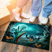 VIKAMA Alfombra De Piso Antideslizante Para Halloween Con Diseño De Payaso Material PVC Lavable Para Puerta Dormitorio Sala De Estar - details 6