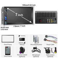 Reproductor Multimedia Para Coche 2DIN 7 Pulgadas MP5 Con Pantalla Táctil Bluetooth AUX USB CarPlay Android Auto Mirrorlink Carga Rápida - details 11