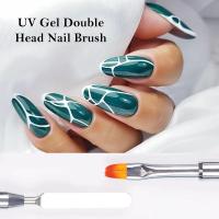 1PC Cepillo De Uñas Para Arte De Uñas Con Doble Finalizador Acrílico UV Extensión Flor Dibujo Borrador De Gel Y Espátula Herramienta De Manicura - details 3