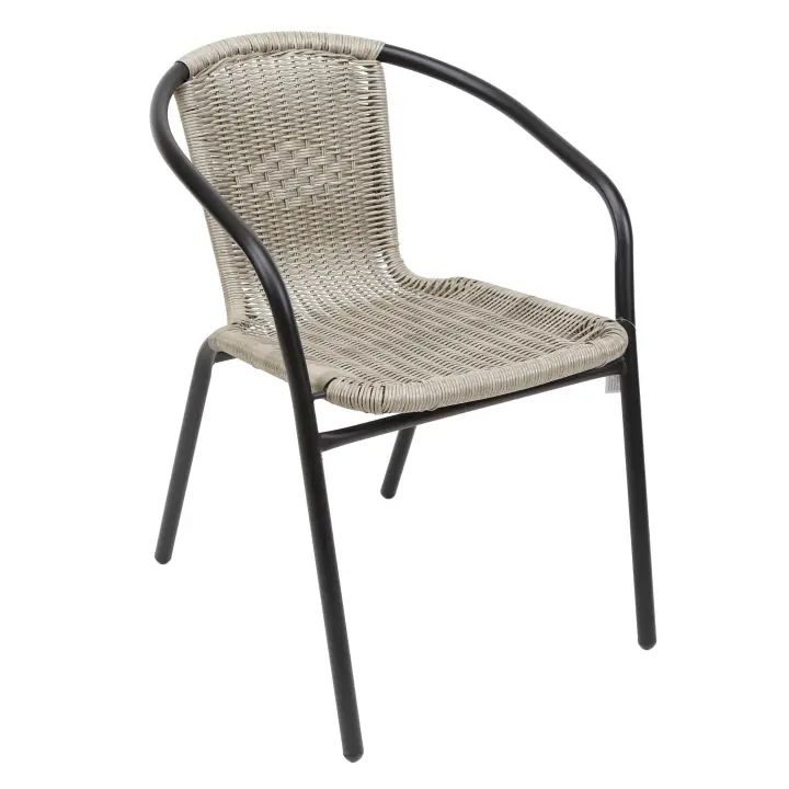 The Secret Home - Conjunto de 1, 2 o 4 Sillas de Jardín - Asiento en Metal y Polietileno/Tela para Exteriores - Ideal para Jardín, Balcón o Terraza - Varios Modelos - 1
