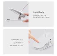 Lámpara De Escritorio LED Con Clip Y Carga USB Batería De Litio Integrada Iluminación Táctil Para Estudio Lectura - details 13
