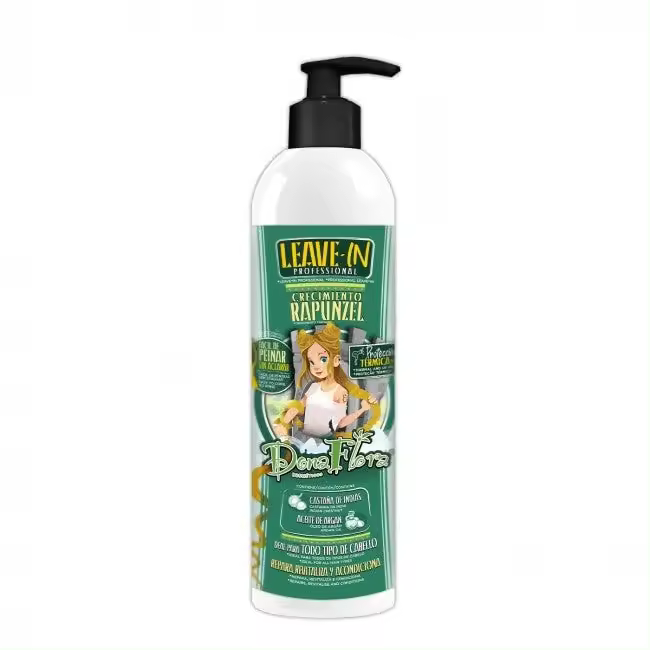 Leave-in Rapunzel, Dona Flora Cosméticos, Crecimiento Rapunzel, Facil de Peinar, Vitaminas y Castaña de Indias, 500ml - 1