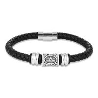 Pulsera Vikinga Vintage Con Runas Para Hombres Y Mujeres Hecha a Mano En Cuero Con 24 Runas Nórdicas Pulsera Escandinava De Amuleto Para Parejas Regalos - details 8
