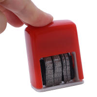 Estampador De Fecha En Tinta 4MM Con Inversión De Color Rojo Azul Negro Operación Suave Versión Inglesa Stamping Accurate Base Ancha Suministros - details 2