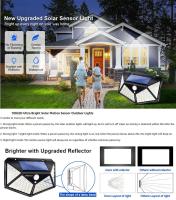 Lámpara De Exterior Solar LED Con Inducción Humana 100 LEDs Luces De Pared Para Jardín Decoración De Casa Y Carretera Carga Por Movimiento Cuatro Lados - details 0