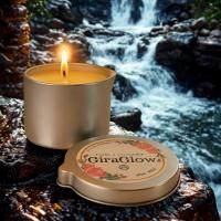 Velas para masaje manteca de karité aroma Mandarina pack 2 corporal y facial 110ML uso en frio o caliente Giraglow - details 0