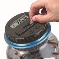 Caja De Ahorro Electrónica Con Contador De Monedas LCD Caja De Almacenamiento De Monedas Para Dólares Y Euros Regalo Útil Para Niños Y Adultos - details 3
