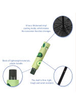 Paraguas plegable para hombre y mujer, sombrilla de doble uso con forma de fruta, corazón, lluvia soleada, protector solar - details 1