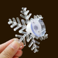 2pcs Luz Nocturna De Navidad Con Copos De Nieve Coloridos LED Y Acople De Absorción Para Decoración De Ventanas Y Interiores - details 1