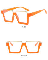 Gafas De Moda Rectangular Unisex Antigolpe Con Espejo Plano Y Bloqueo De Luz Azul Estilo Hip Hop Tendencia INS Marco Grande - details 6