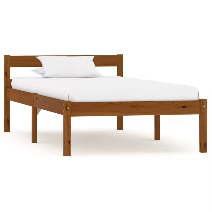 Estructura cama sin colchón Madera Pino marron Miel 100x200 cm - 1