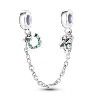 Cadenas De Seguridad De Plata Esterlina 925 Con Estrellas Luna Y Girasoles Pulseras DIY Accesorios De Joyería Espaciadores Cadena De Seguridad Para Pulseras Originales - details 6
