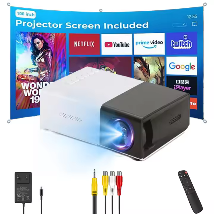Mini Proyector de Video Portátil LED HD 1080P - 1