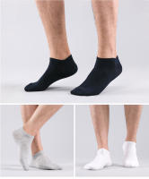Calcetines De Algodón HSS Para Hombre 5 Pares/lote Calcetines Veraniegos Finos Y Transpirables Sin Mostrar Para Estudiantes Tallas 38-44 Color Negro - details 22