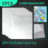 5Pcs Hojas De Plástico Para Contraer a Calor Fun Film Térmico Translúcido Blanco Para Arte DIY Tamaño 14.5x20cm - details 1