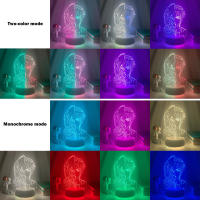 Lámpara De Noche LED Anime 3D Gamer De Dos Tonos Con Control Remoto Decorativa Para Habitación Y Hogar Figuras Con 7/16 Colores - details 0