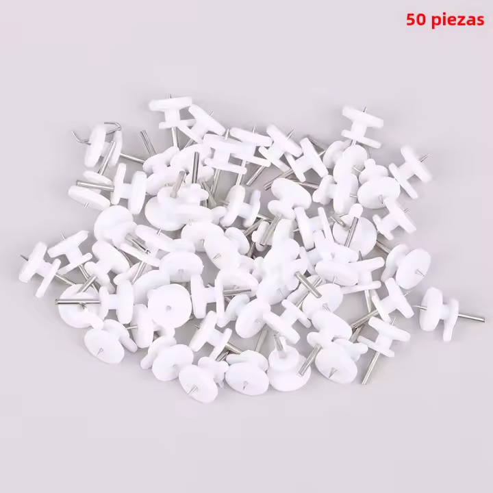 50 Pcs Gancho De Pared Invisible Para Bodas Mini Tornillo Sin Marca Soporte Para Cuadros Y Fotos Material Duradero - 1