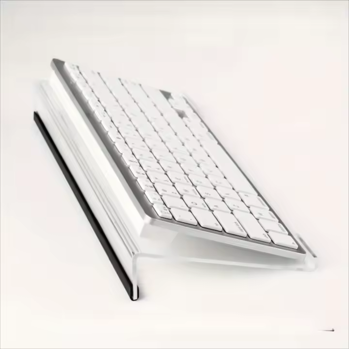 1pc Soporte De Teclado De Acrílico Compacto Elevador Para Teclado De Escritorio Y Mini PC Compatible Con Marcas Como Logitech HP Microsoft Y MoreScope - 1