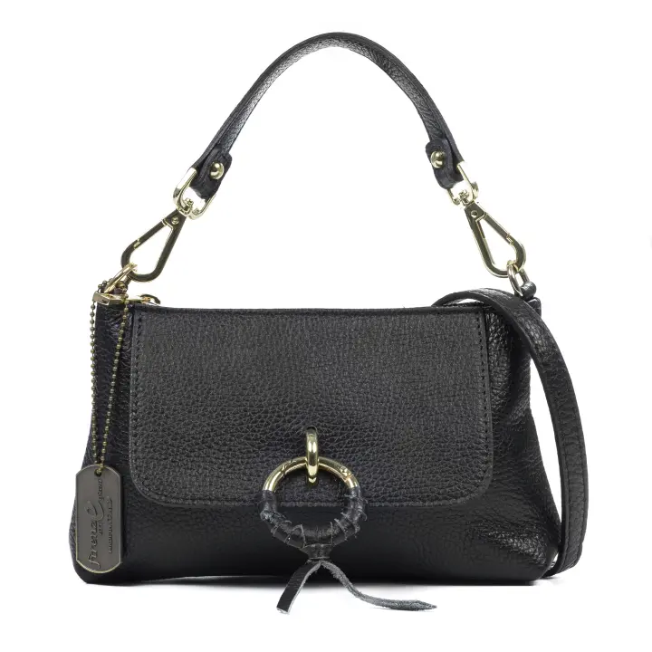 FIRENZE ARTEGIANI Arvier bolso de mano bandolera piel auténtica dollaro 26x5x14,5cm - 1