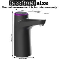 Dispensador de agua automático, bomba para botellas de agua, bomba de agua potable, dispensador de agua eléctrico para camping, hogar, oficina, recargable (negro) - details 5