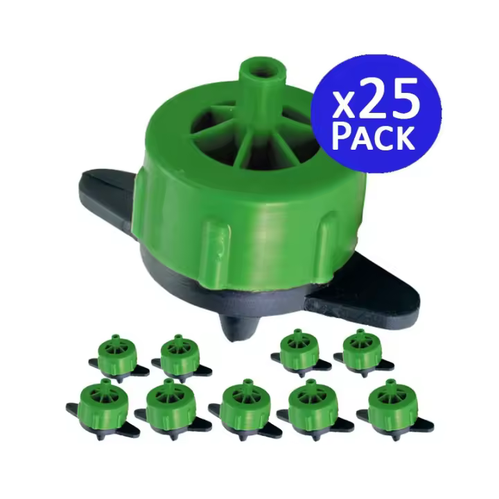 SUINGA Pack 25 Gotero Autocompensante 2 Litros | Goteros desmontables para Riego, Plantas, Macetas, Microtubo y Tuberia 16mm - 1