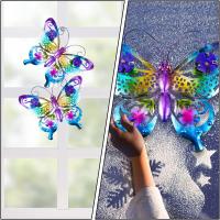 2 piezas de metal mariposa pared decoración gran mariposa pared arte inspirada N hueco mariposa pared esculturas para interior exterior dormitorio Oficina jardín decoración - details 8