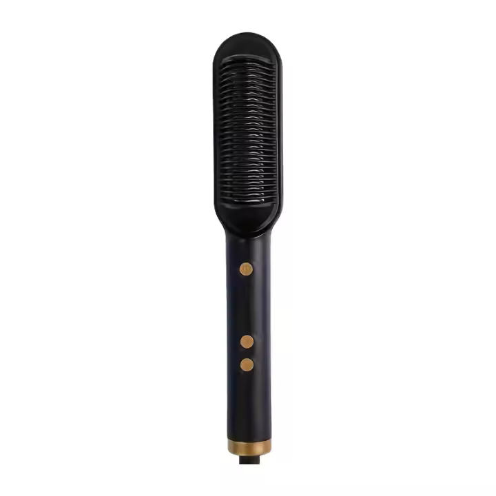 Peine caliente, rizador 30s calentamiento rápido, Anti-escaldaduras, multivelocidad, alisado eléctrico, estilo de moda, herramienta de cepillo de pelo de hierro, herramienta de peinado para rizar el cabello liso eléctrico - 1