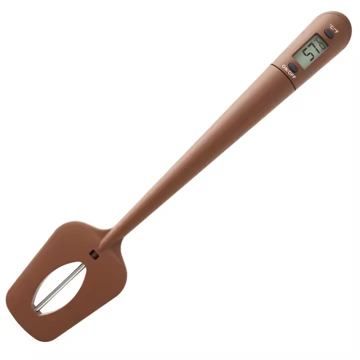 Termómetro digital para chocolate: espátula portátil para cocinar y dulces, lector de temperatura y agitador en uno, silicona de grado alimenticio. - 1