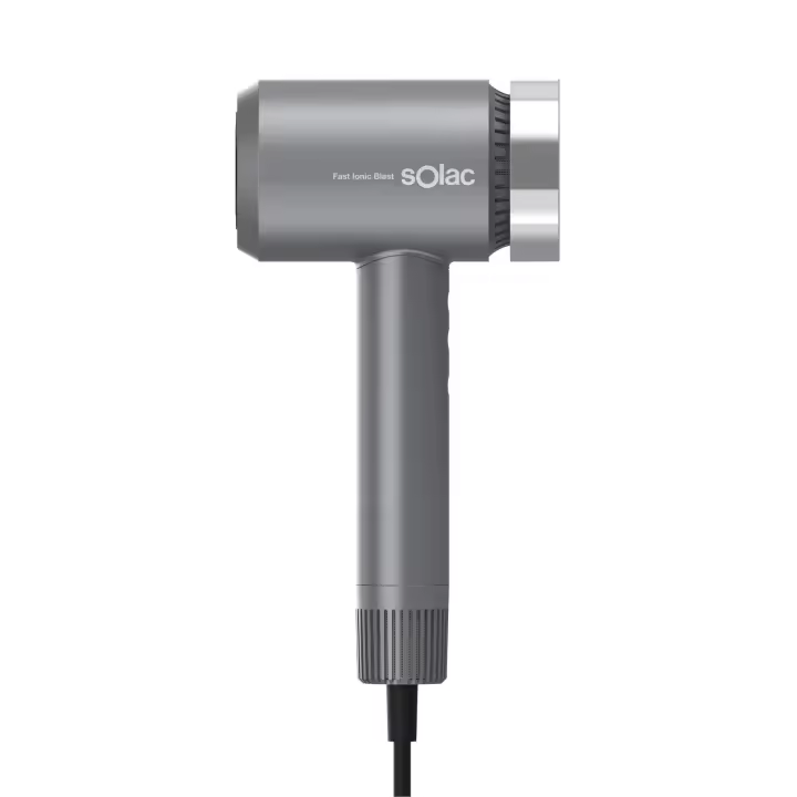 Solac - Secador de Pelo Digital 1600W  3 Velocidades  4 Temperaturas  Función Iónica Antiencrespamiento  Ligero y Compacto  Accesorios  Motor Digital Brushless - 1