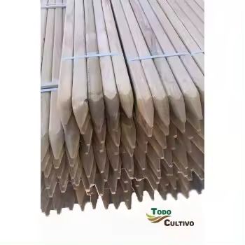 Tutor Madera de Pino tratado de 40x40 mm Pack de 4 uds. de 1,7 m. de Altura. madera pino tratada en autoclave, que le permite introducir dentro de la madera el tratamiento anti pudrición y contra hongos e insectos, con más efectividad y duración - 1