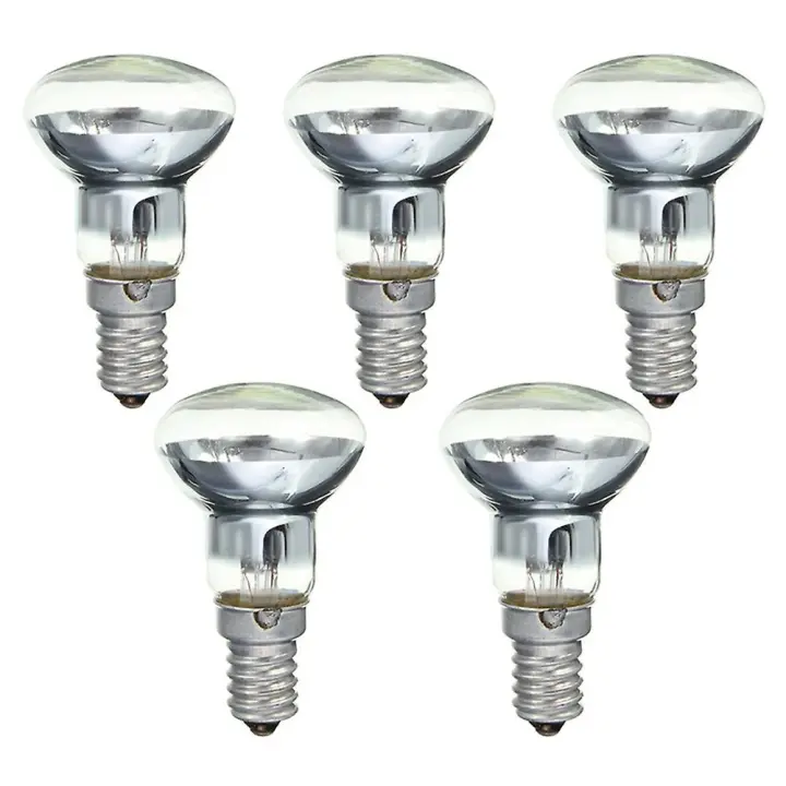 Reemplazo de lámpara de lava E14 R39 30W Foco Tornillo en bombilla de luz Reflector transparente Bombillas de foco Lava Incandescente 5 piezas [kk] - 1