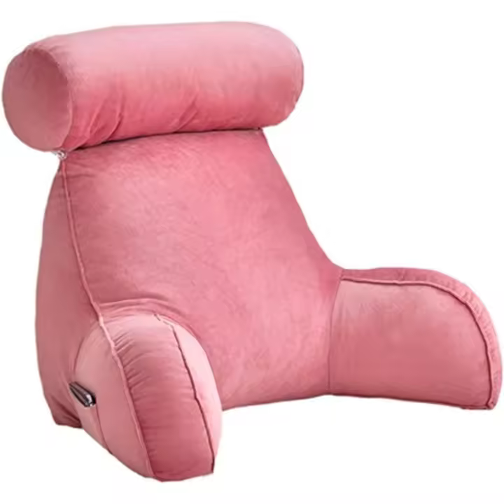Terciopelo de cristal con almohada redonda sofá espalda Sala Oficina cama cintura cojín extraíble y lavable con reposabrazos almohada aumentada - 1