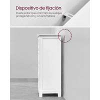 Estantería de baño de pie con 4 cajones, almacenamiento moderno para sala de estar, baño, comedor y cocina, dimensiones 30x30x82 cm en elegante blanco - details 4