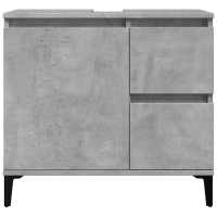 vidaXL Set muebles de baño 2 piezas madera contrachapada gris hormigón - details 5