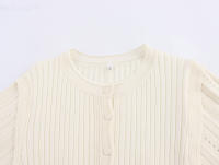 Vestido Tejido De Pescuezo Slimming Estilo Europeo Y Americano Nuevo Verano 2024 Cintura Delgada Hueco A-Line Manga Corta Cuello Redondo Streetwear Longitud Media Pierna Para Mujer - details 10